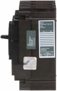 PowerPact H Circuit Breaker, 125A, 3 Pole, 600VAC, Thermal-Magnetic