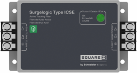Surge protection device, Surgelogic, ICSE, 15A, 120V, flange, active tracking filter