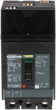 PowerPact H Circuit Breaker, 125A, 3P, 600VAC, Thermal Magnetic