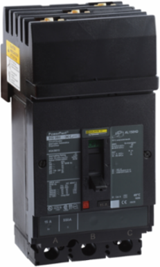 Circuit breaker, PowerPacT H, 125A, 3 pole, 600VAC, 18kA, I-Line, thermal magnetic, 80%, CBA