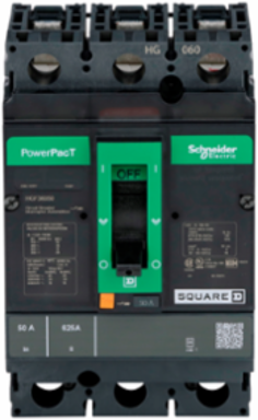 PowerPact H Circuit Breaker 50A 3P 600VAC Thermal-Magnetic 18kA