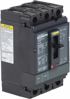 PowerPact H Circuit Breaker, 50A, 3 Pole, 600VAC, 18kA, Thermal-Magnetic