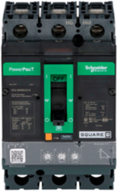 PowerPact H Circuit Breaker 60A 3 Pole 600VAC 18kA Micrologic 3.2