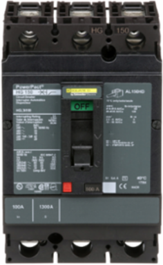 PowerPact H Circuit Breaker 100A 3P 600VAC Thermal-Magnetic 18kA