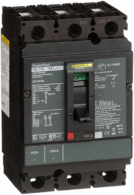 PowerPact H Circuit Breaker, 100A, 3 Pole, 600VAC, 18kA, Thermal Magnetic