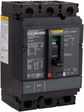 PowerPact H Circuit Breaker, 45A, 3 Pole, 600V AC, 18kA, Thermal-Magnetic