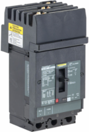 Circuit breaker, PowerPacT H, 40A, 3 pole, 600VAC, 25kA, I-Line, thermal magnetic, 80%, CBA