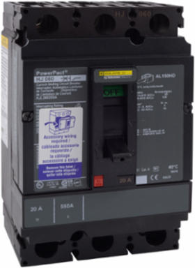 PowerPact H Circuit Breaker, 60A, 3 Pole, 600VAC, 25kA, Micrologic 5.2A