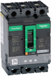 PowerPact H 100A Circuit Breaker, 3 Pole, 600VAC, 25kA, Micrologic 3.2