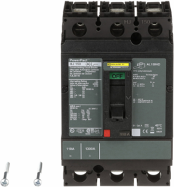 PowerPact H Circuit Breaker, 110A, 3 Pole, 600VAC, 25kA, Thermal-Magnetic