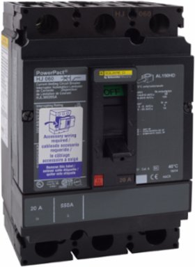 PowerPact H Circuit Breaker, 150A, 3 Pole, 600VAC, 25kA, Micrologic 3.2