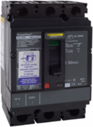 PowerPact H Circuit Breaker, 150A, 3 Pole, 600VAC, 25kA, Micrologic 3.2