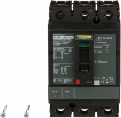 PowerPact H Circuit Breaker 50A 3 Pole 600VAC Thermal Magnetic
