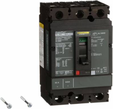 PowerPact H Circuit Breaker 50A 3 Pole 600VAC Thermal Magnetic
