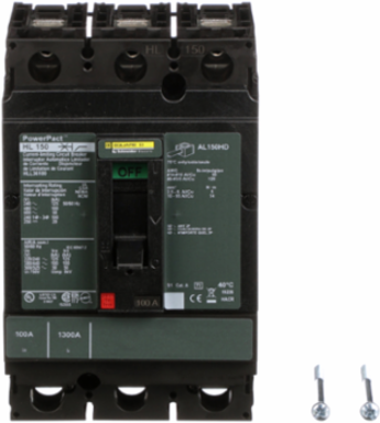 PowerPact H Circuit Breaker 100A 3 Pole 600VAC Thermal Magnetic 80%