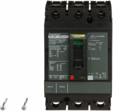 PowerPact H Circuit Breaker, 150A, 3 Pole, 600VAC, 50kA, Thermal Magnetic