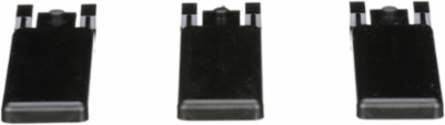 I-Line Blank Plate Accessory Set of 3, 1.5 Inch x 6.35 Inch