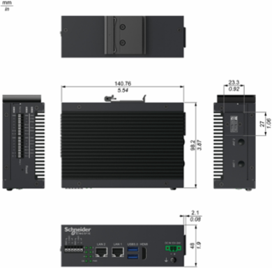 Essential Edge Controller, Harmony BX1, Ethernet, 2 serial, Linux, 24V DC