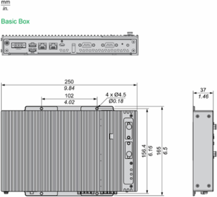 Modular box PC, Harmony P6, IPC, Intel Atom x6211E, 2 core, 4 GB