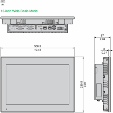 Panel PC, Harmony P6, IPC, display size 12.1 inch, 4 core, 30 A inrush current
