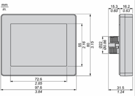 Harmony SCU 3.5 Inch Touchscreen HMI, 320x240 Resolution, 0.53 kg