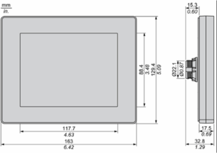 Harmony SCU 5.7 Inch Touchscreen HMI, 320x240 QVGA, 0.405 kg