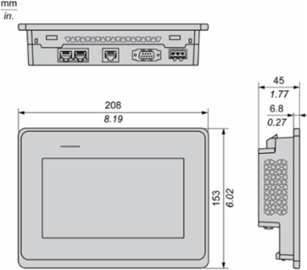 Harmony ST6 7 Inch Touch Panel HMI, ARM Cortex-A8, 800 x 480 Pixels, 2 Ethernet