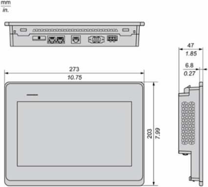 Harmony ST6 Touch Panel 10 Inch, 2COM, 2 Ethernet, 24V DC