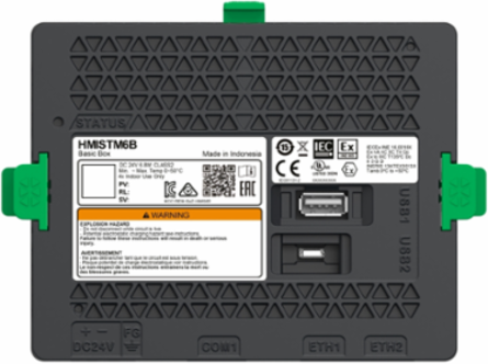Harmony ST6 Touch Panel Screen, 24VDC, 1 COM, 2 Ethernet, 145.6 mm Width
