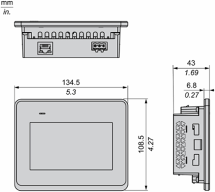Harmony ST6 Touch Panel HMI 4 Inch Display, 24V DC, ARM Cortex-A8