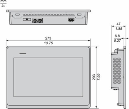 Harmony ST6 Touch Screen HMI, 10 Inch, 800 MHz, 2 Ethernet Ports