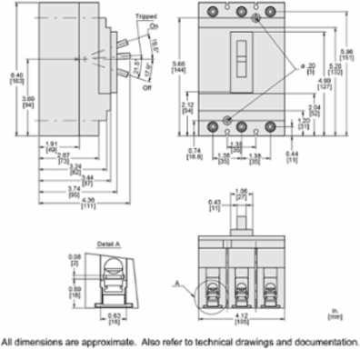 PowerPact H Circuit Breaker, 100A, 3 Pole, 600VAC, 100kA, Electronic Trip