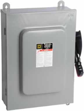 Heavy Duty Non-Fusible Disconnect Switch 600V 100A 6-Pole NEMA 3R/12