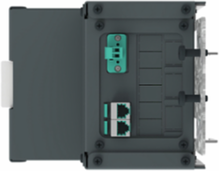 I-Line Enable Module, Modbus Out, 480VAC, narrow side right, comms for 1 CB/4 upgrade, 6in space