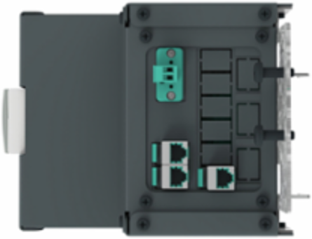 I-Line Enable Module, Modbus Out, 600VAC, wide side right, comms for 1 CB/2 upgrade, 6in space
