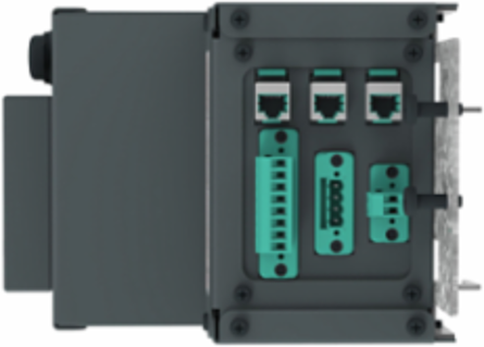 I-Line Enable Module, PM8244 Power Meter, 600VAC, wide side right, w/CT shorting block, dual E/N + Modbus, 6in space