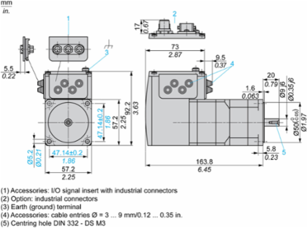 Lexium Integrated Drive with Servo Motor, 24-36 V, CANopen, 20 mm Shaft
