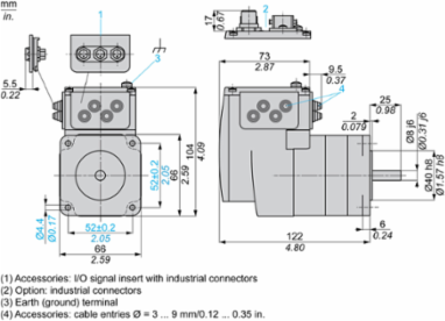 Brushless DC Motor, 24-48V, EtherCAT, 122mm, 131W Nominal Power