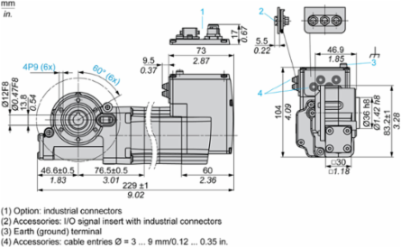 Brushless DC Motor, 24V-48V, 174mm Length, 24:1 Gear Reduction, 45W Output
