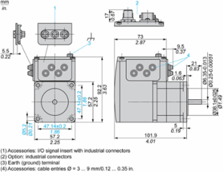 Integrated Drive with Stepper Motor, 24-36 V, 3.5 A, 1000 RPM