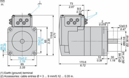 Integrated Drive with Stepper Motor, 24V-36V, 5A, Torque 4N.m