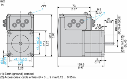 integrated drive ILS with stepper motor- 24..36V- pulse/direction 5V RS422- 3.5A