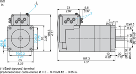 Integrated Drive with Stepper Motor, 24-36V, 5A, 200 RPM, 4.4 kg