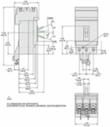 Circuit breaker, PowerPacT J, 250A, 3 pole, 600VAC, 14kA, I-Line, Micrologic 6.2E, 80%, ABC