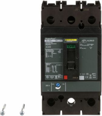 PowerPact J Circuit Breaker, 200A, 2 Pole, 600V AC, 14kA, Thermal-Magnetic