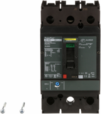PowerPact J Circuit Breaker, 225A, 2-Pole, 600VAC, 14kA