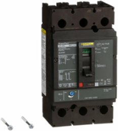 Circuit breaker, PowerPacT J, 150A, 3 pole, 600VAC, 14kA, lugs, thermal magnetic, 80%, interchangeable trip units
