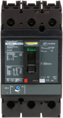 PowerPact J Circuit Breaker 200A 3-Pole 600V AC 14kA