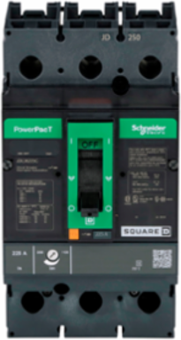 PowerPact J Circuit Breaker 225A 3 Pole 600VAC 14kA Thermal-Magnetic
