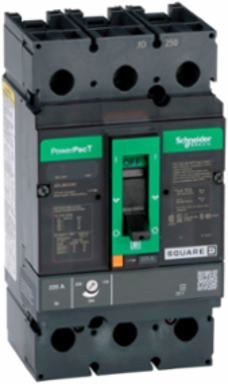 PowerPact J Circuit Breaker 225A 3 Pole 600VAC 14kA Thermal-Magnetic